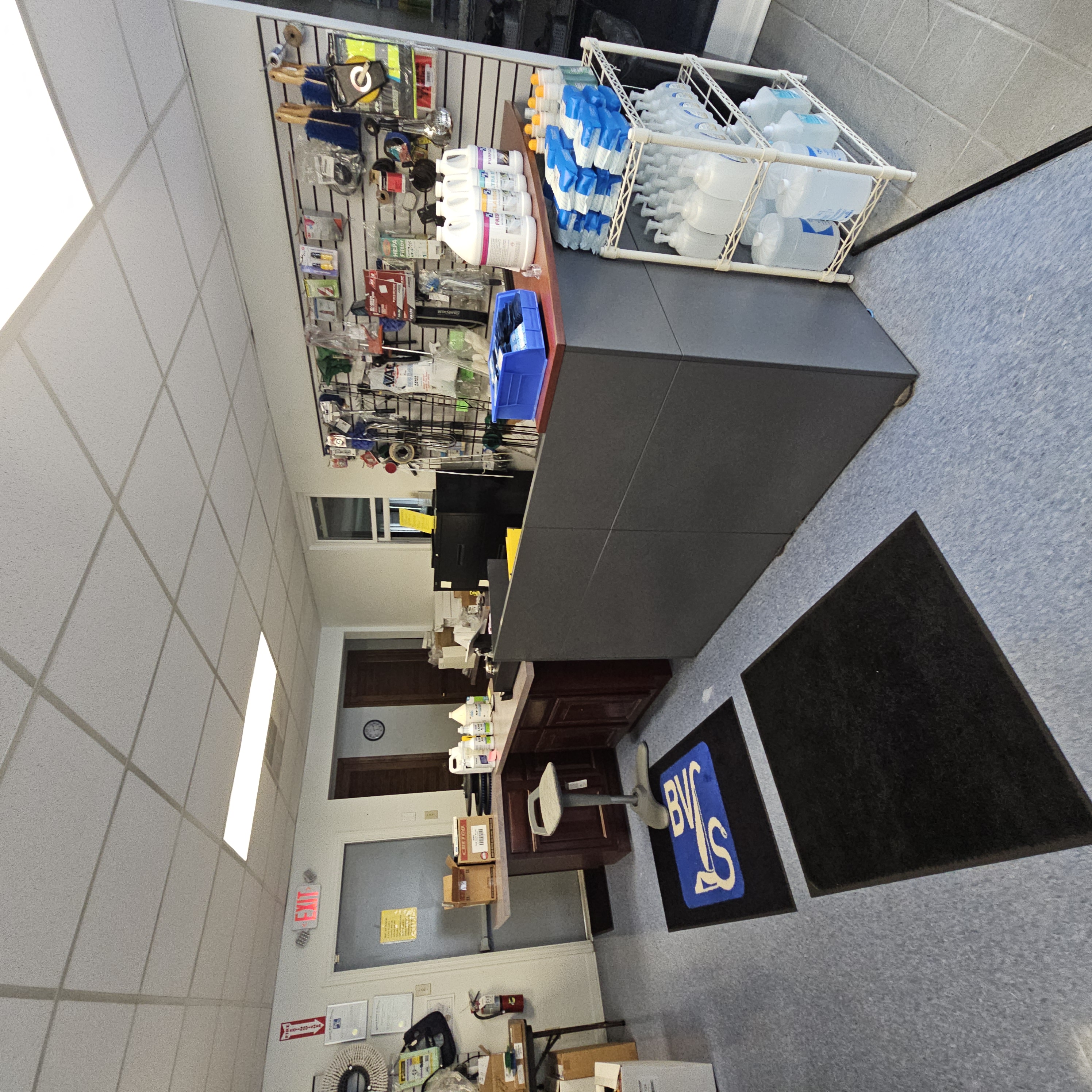 Store interior shelves